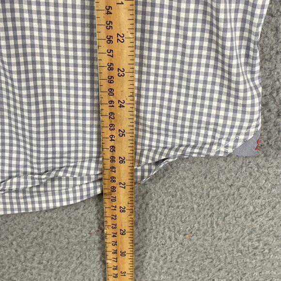 Under Armour Gray Gingham Check Long Sleeve Button Shirt Women’s Medium - Picture 7 of 9